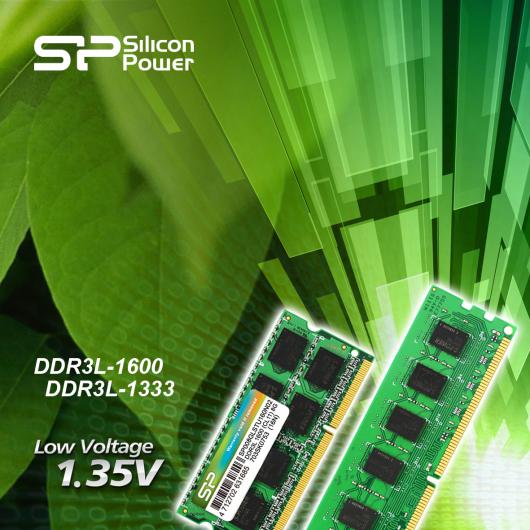 Silicon Power анонсирует ультра-низковольтные модули DDR3 1333 и 1600 МГц